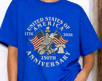 United States 250th Anniversary Shirt, 1776 2026 America Semicincentennial T-Shirt, Vintage Eagle Patriotic Tee, Liberty Bell Heritage Gift