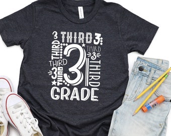 3rd Grade Shirt, Back to School Shirt, Third Grade Shirt, Grade Level Shirt, 3rd Grade Kids Shirt, Teacher Shirt, Elementary School T-Shirt,