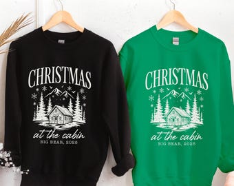 Custom Christmas Cabin Crew Sweatshirt, Personalized Family Cabin Trip Sweatshirt, Matching Christmas Sweatshirt, Christmas Group Hoodie