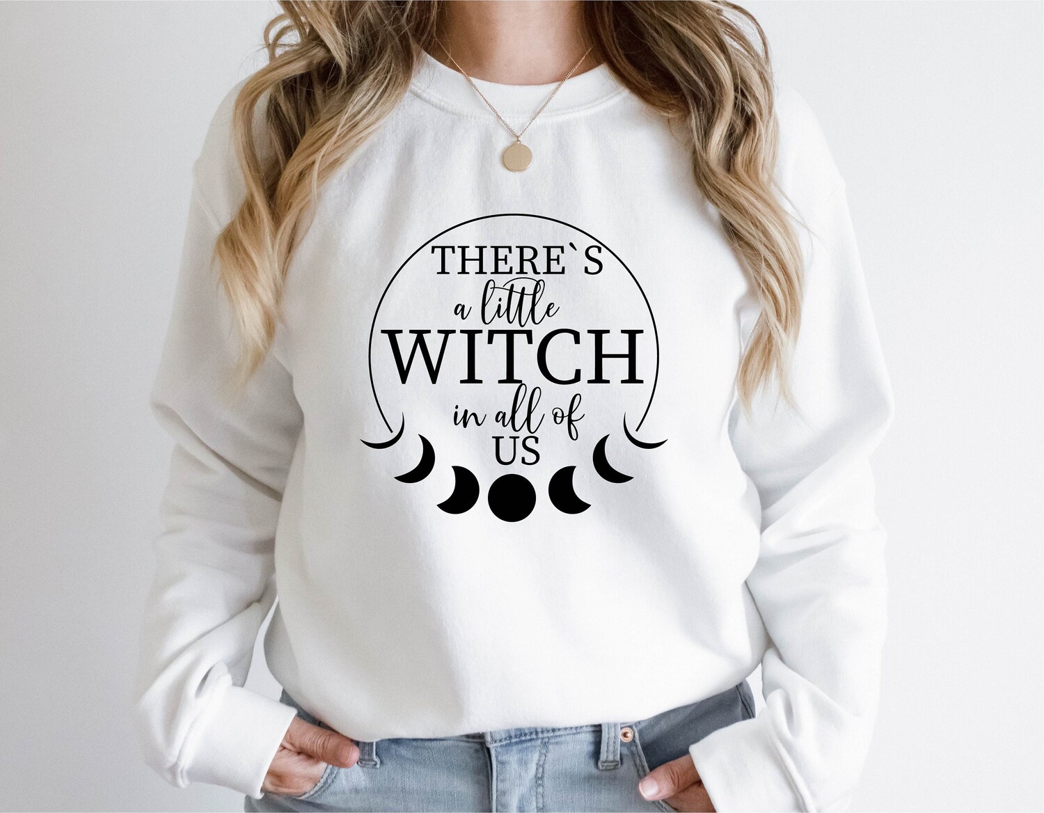 There is a Little Witch in all of us Hoodie, Halloween Witch Sweatshirt, Witchy Sweatshirt, Spooky Season Witch Hoodies, Women Witch Sweater