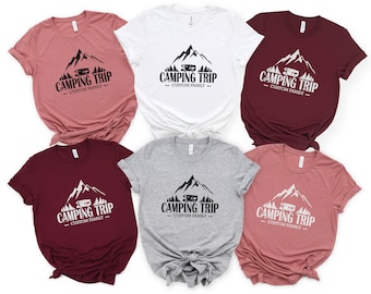 Custom Camping Trip Shirt, Family Camping Trip Shirt, Winter Family Camping Shirt, Camping Shirts for Family, Personalized Family Camp Shirt
