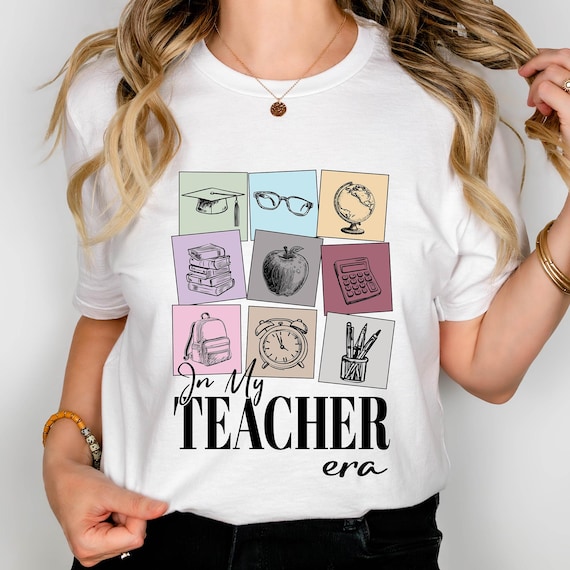 In My Teacher Era Cute Back to School Shirt, Teacher T-Shirts, Teacher Life Shirt, Teacher Appreciation Shirt, Gift for Teachers