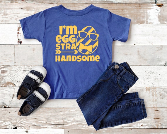 I'm Eggstra Handsome Shirt, Easter Egg Shirt, Kids Easter Shirt, Cute Easter Tee, Funny Easter Matching Shirt, Boys Easter Tee, Easter Gift