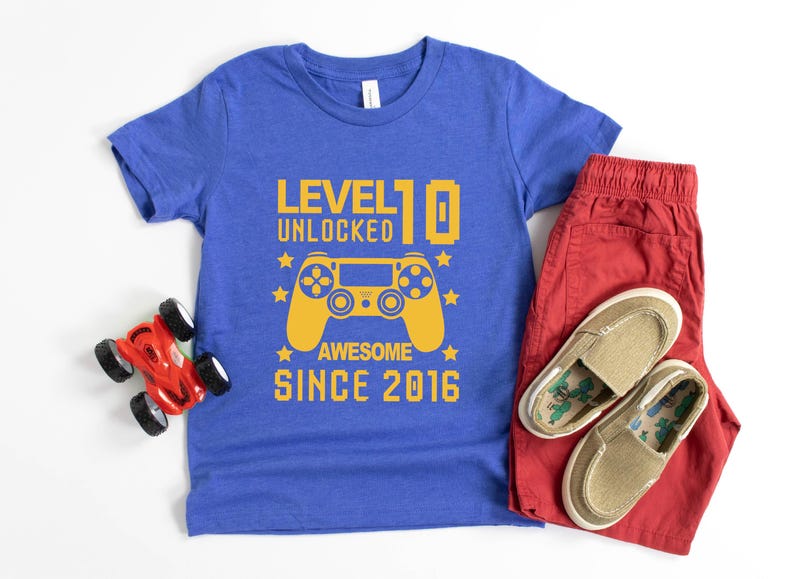 10th Birthday Shirt, Gamer Kids Birthday Shirt, Kids Birthday Shirt, Boys 10th Birthday Shirt, Girls 10th Birthday Shirt, Gamer Theme Shirts image 1