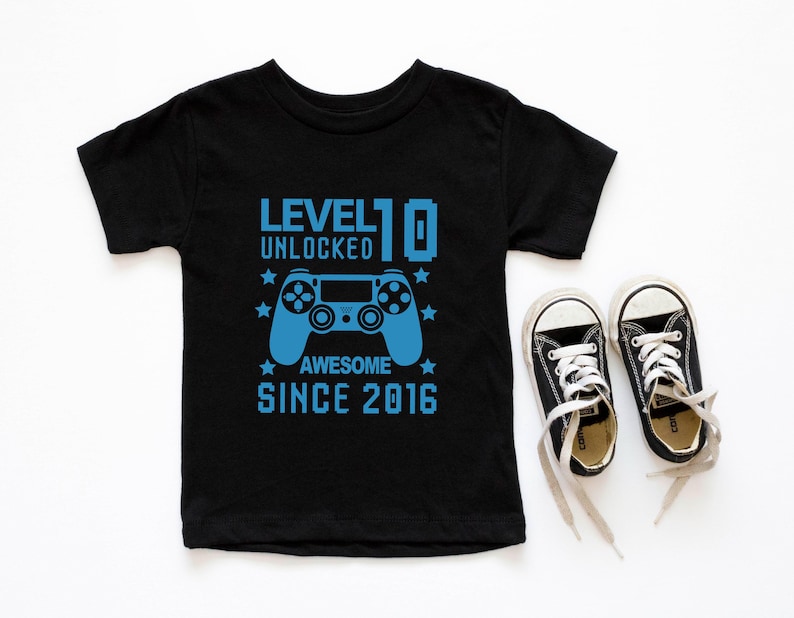 10th Birthday Shirt, Gamer Kids Birthday Shirt, Kids Birthday Shirt, Boys 10th Birthday Shirt, Girls 10th Birthday Shirt, Gamer Theme Shirts image 2