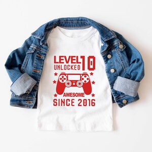 10th Birthday Shirt, Gamer Kids Birthday Shirt, Kids Birthday Shirt, Boys 10th Birthday Shirt, Girls 10th Birthday Shirt, Gamer Theme Shirts image 5