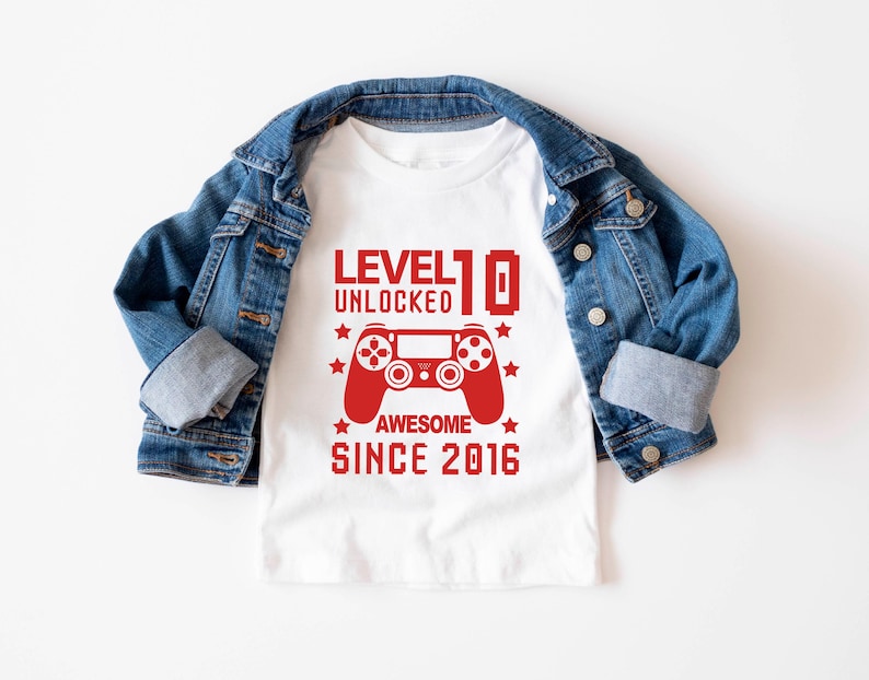 10th Birthday Shirt, Gamer Kids Birthday Shirt, Kids Birthday Shirt, Boys 10th Birthday Shirt, Girls 10th Birthday Shirt, Gamer Theme Shirts image 5