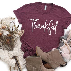 Thankful Shirts, Thanksgiving Shirt, Turkey Shirts, Holiday T-shirt, Fall Shirt