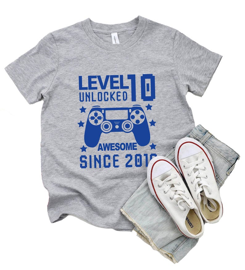 10th Birthday Shirt, Gamer Kids Birthday Shirt, Kids Birthday Shirt, Boys 10th Birthday Shirt, Girls 10th Birthday Shirt, Gamer Theme Shirts image 3