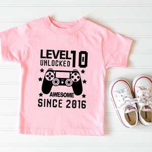 10th Birthday Shirt, Gamer Kids Birthday Shirt, Kids Birthday Shirt, Boys 10th Birthday Shirt, Girls 10th Birthday Shirt, Gamer Theme Shirts image 4