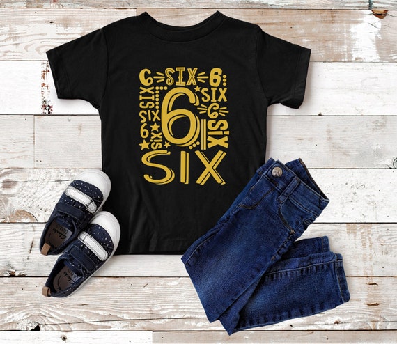 6th Birthday Shirt, Toddler Birthday, Kids Birthday Shirts, Sixth Birthday Shirt, Girls 6th Birthday Shirt, Birthday Party T-Shirt for Kids