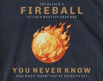 Rolig D&D-trollkarl med eldboll (S-4XL)
