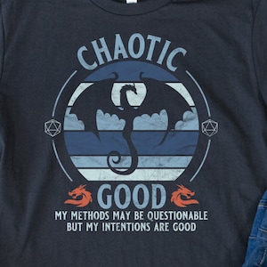 Chaotic Good DnD Shirt, D&D Gift for Players, Dungeons and Dragons Clothing for Him or Her, D and D Alignment T Shirt Winter Sunset