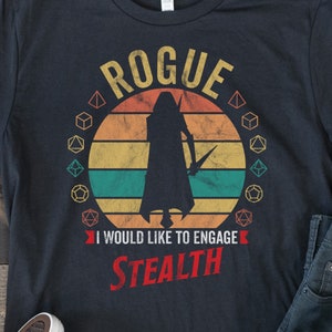 D&D Rogue T-Shirt: Stealth Graphic Tee (Sizes S-4XL)