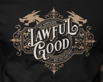 DnD Lawful Good Alignment Shirt (S–4XL) Vintage Graphic