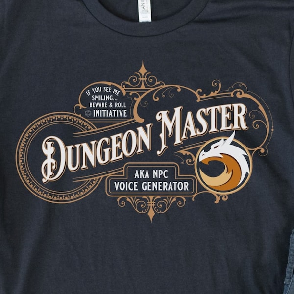 Dungeons and Dragons Dungeon Master Shirt | TTRPG D&D DM Gift | DnD DM Clothing Gift for Him or Her | Dungeon Master Gift
