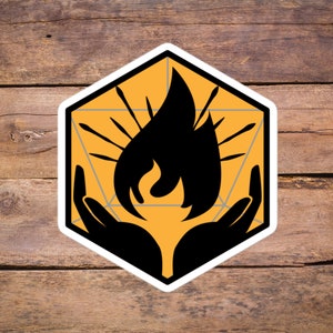 Ícone 4" da classe do caráter do feiticeiro adesivo x4" DnD de <br> Entrega Rápida? Dungeons e dragões adesivos de <br> Entrega Rápida? Presentes TTRPG DnD | Presente D&D para ele, ela