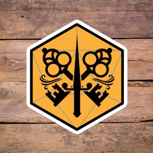 Ícone de classe de personagem Rogue 4"x4" Adesivo DnD | Adesivo Dungeons and Dragons | Presentes DnD TTRPG | Presente D&D para ele e ela