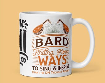 DnD Bard Mug | Funny Dungeons and Dragons Gift | TTRPG Class Coffee Cup for Players