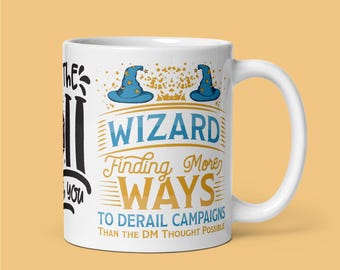 Funny Dungeons and Dragons Wizard Character Mug (11oz) – Finding More Ways
