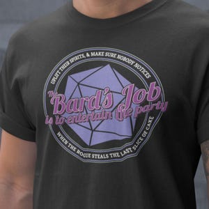 D&D Bard T-Shirt – Funny RPG Job Description Tee (S–4XL)