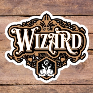 D&D Wizard Sticker – Character Class Vinyl Decal (4&quot;x4&quot;)