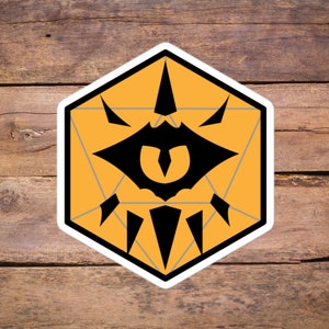 Ícone de classe de personagem de bruxo 4"x4" Adesivo DnD | Adesivo Dungeons and Dragons | Presentes DnD TTRPG | Presente D&D para ele e ela