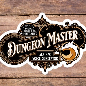 Dungeons and Dragons Dungeon Master Sticker, TTRPG D&D DM Gift, DnD Gift for Him, Her, or Critical Role Fan