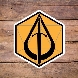 Ícone 4" da classe do caráter do caçador do sangue adesivos x4" DnD de <br> Entrega Rápida? Dungeons e dragões adesivos de <br> Entrega Rápida? Presentes TTRPG DnD | Presente D&D para ele, ela