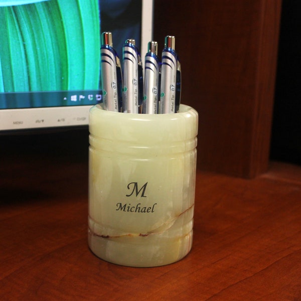 Onyx Pen Holder Etsy
