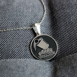 Company Logo Necklace, Company Logo Gifts, Personalized Logo Necklace, Wedding Logo Necklace, Corporate Gifts With Logo