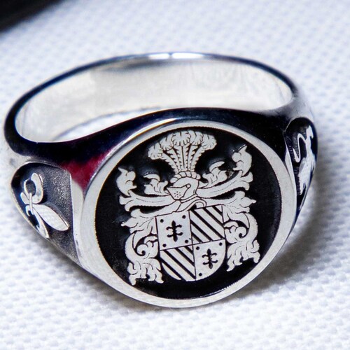 Personalized Sterling Silver Ring With Intials Custom Etsy