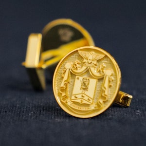 Abotoaduras personalizadas com brasão de família tradicional gravado, abotoaduras personalizadas com brasão de prata esterlina