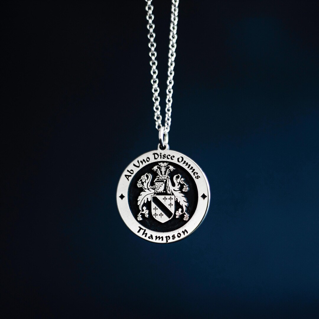 Silver and Gold Custom Pendant, Personalized Engraved Necklace for Men