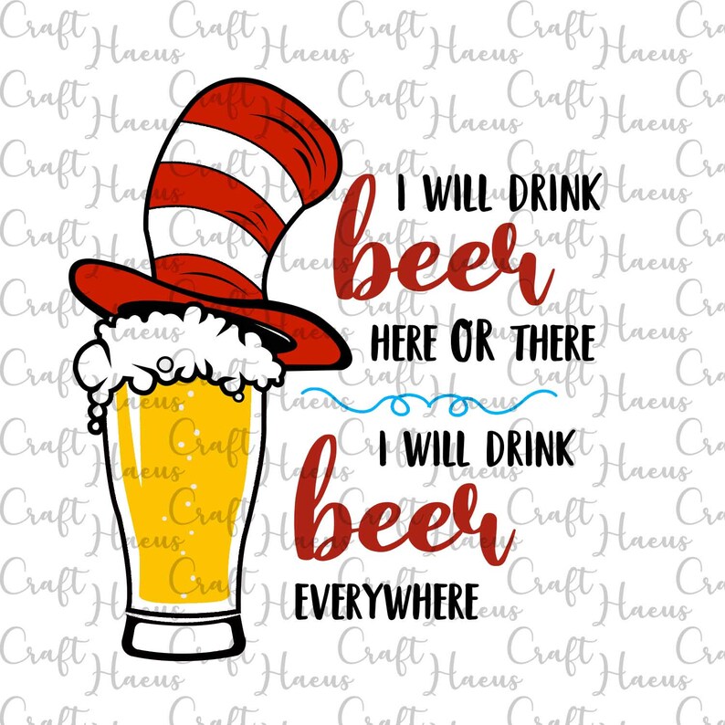 Digital File I Will Drink Beer Here or There Funny Etsy