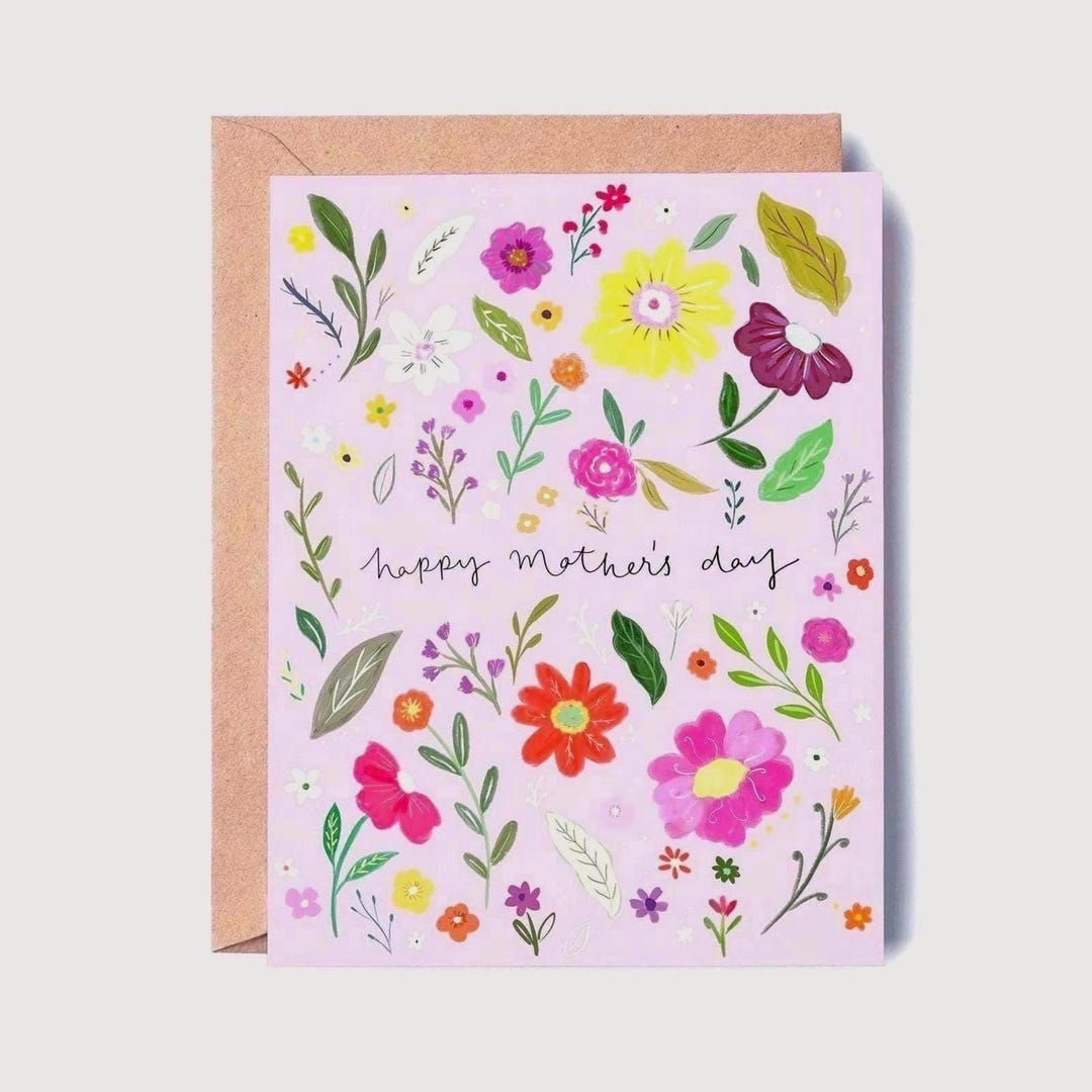 Wildflower Mother's Day Card | Pretty Floral Cards for Mom, Hand ...