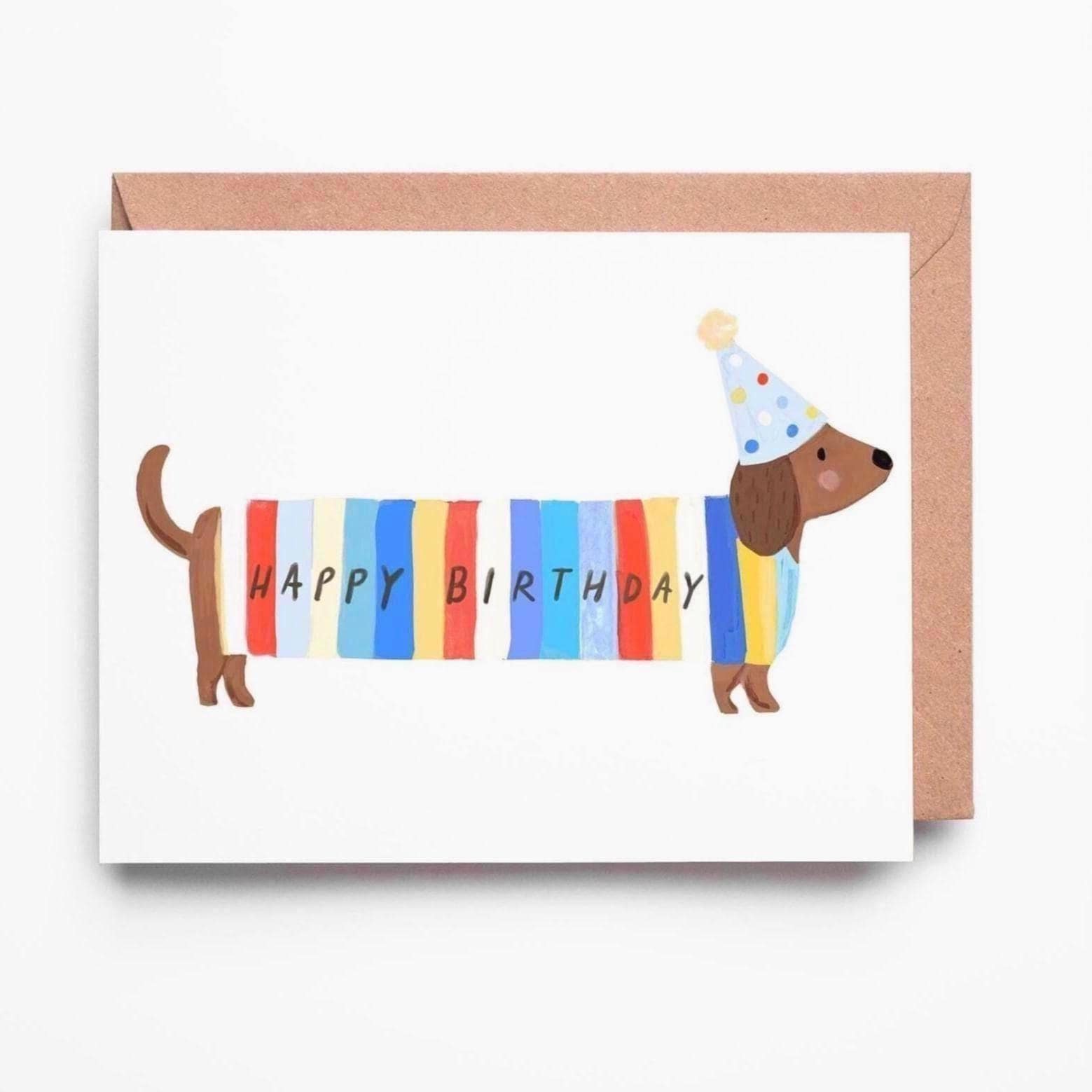 Dachshund Birthday Card, Wiener Dog Birthday Card, Sausage Dog Card ...