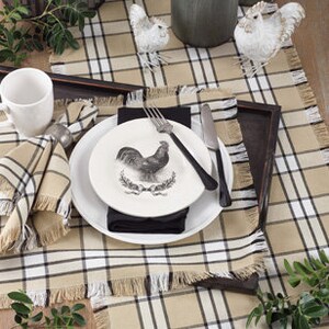 SARO Khaki and Black Placemat