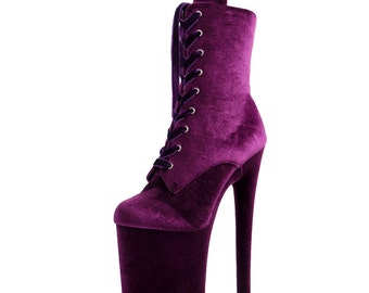 Purple Temptation - Pole Dance Shoes, Pole boots, Exotic shoes, Pole costume, Pleasers, pole shoes protector, pole boots protector