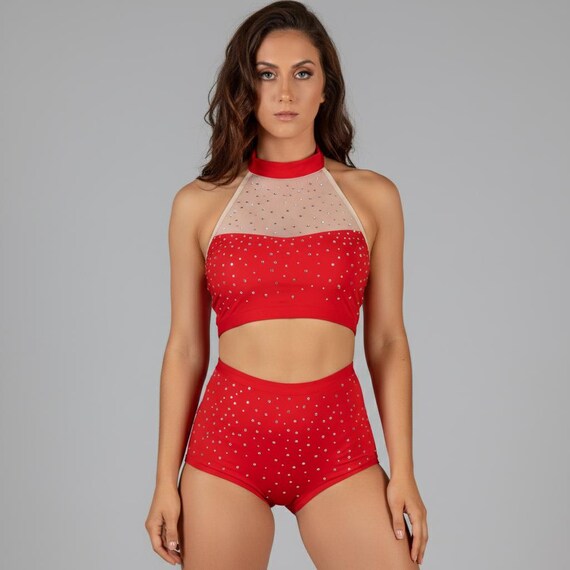 TOP Halter EXPRESS Rouge Noir Blanc - Taille XS - Neuf Sans étiquettes - Débardeur Femme
