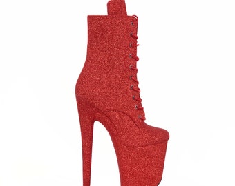 Red glitter pleasers sales