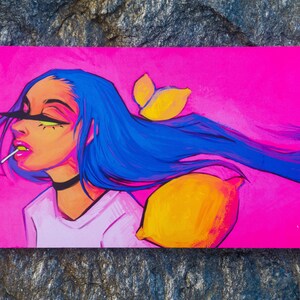 Pink Lemonade / Girl / Lemons / Pink Art Print