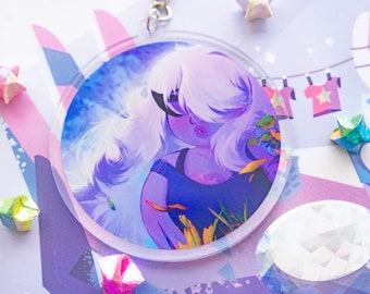 Amethyst Steven Universe Keychain Charm