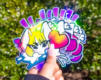 Bunny Girl Holographic Sticker