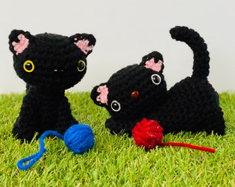 Stuffed Black cat toy Personalized gift Black cat Doll cat plush amigurumi stuffed animal for halloween d\u00e9cor and primitive halloween Stuffed Black cat toy Personalized gift Black cat Doll cat plush amigurumi stuffed animal for halloween d\u00e9cor and primitive halloween