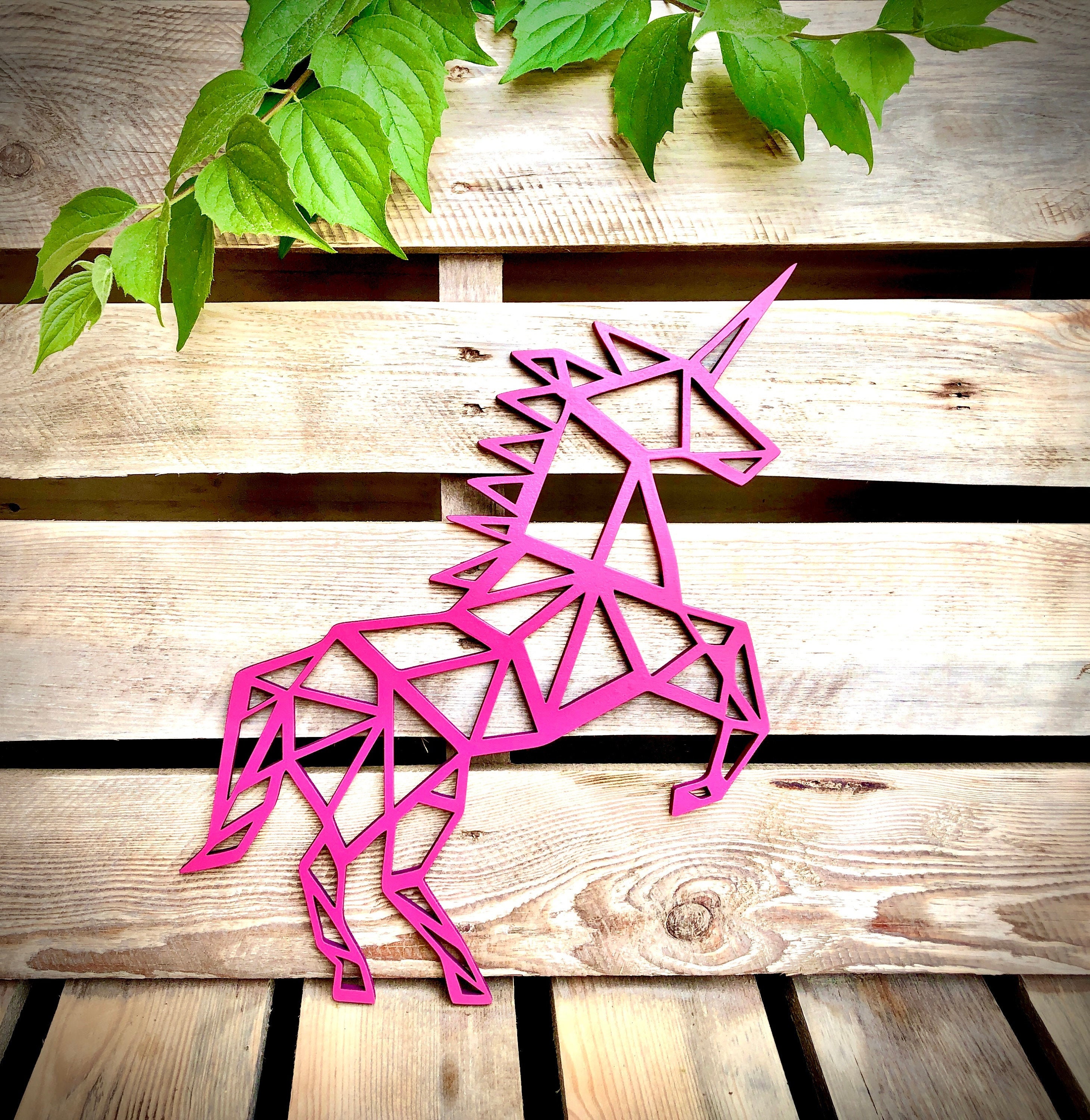 Geometric Unicorn Unicorn Wall Hanging Unicorn Sign Etsy