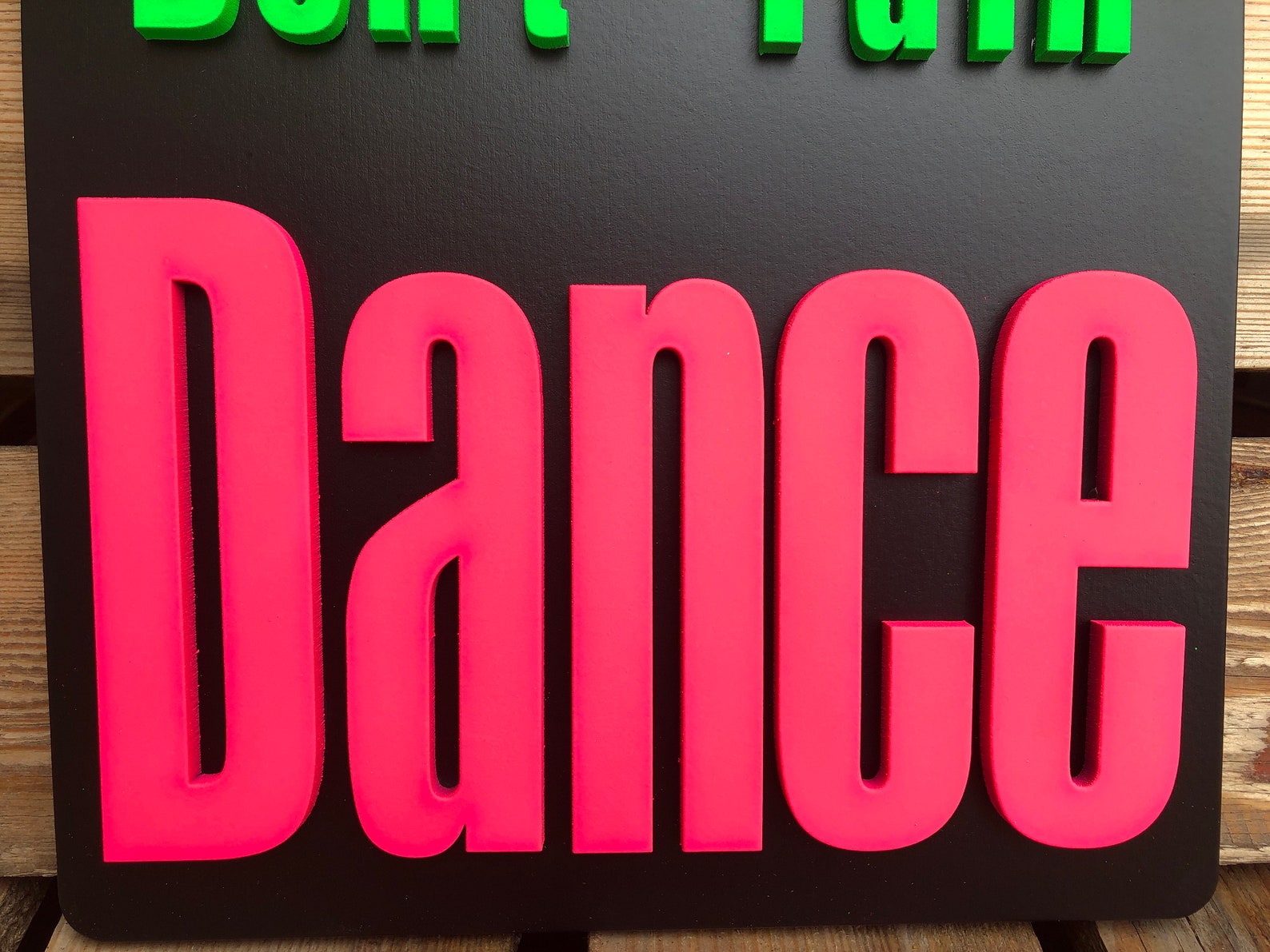 Neon Dance Sign Home Bar Neon Sign Wooden Bar Sign Rave Etsy