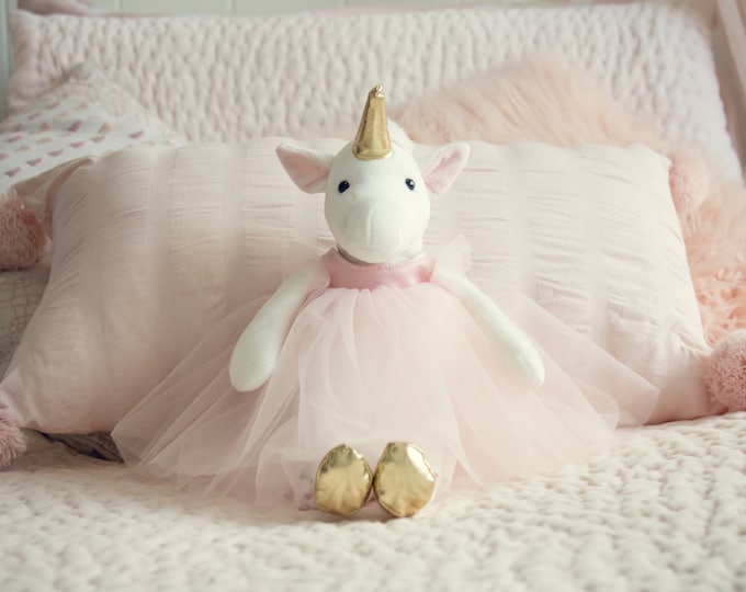 Ballerina Unicorn Plush Doll | Soft Stuffed Unicorn Toy | Magical Birthday Gift for Girls | Baby Shower Keepsake