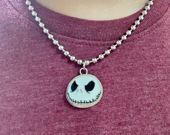 Necklace for Men Men Skull Head Skellington Necklace The Nightmare Before Christmas Pumpkin King Santa Jack Choker Necklace Necklace for Men Men Skull Head Skellington Necklace The Nightmare Before Christmas Pumpkin King Santa Jack Choker Necklace