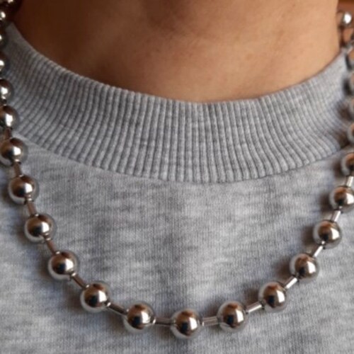 Oversized Ball Chain/ Chunky Stainless Steel Ball Chain Etsy